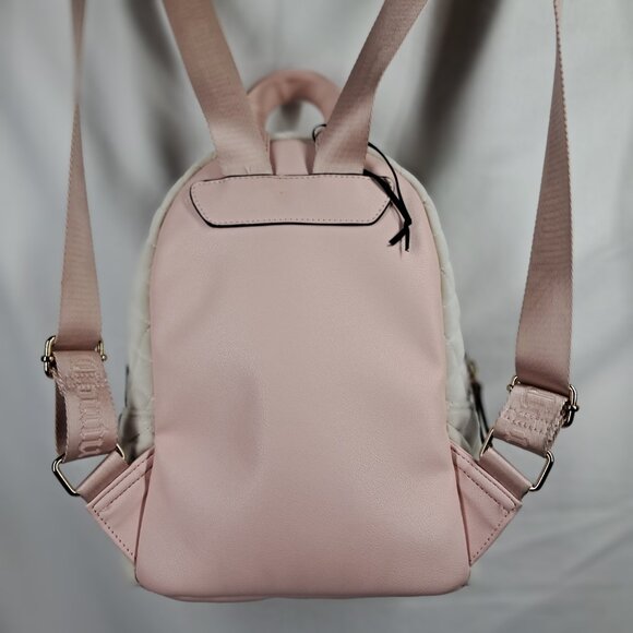 Juicy Couture Royal Moment Pink Cream Soft Velvet Backpack Purse Bag - Picture 5 of 16